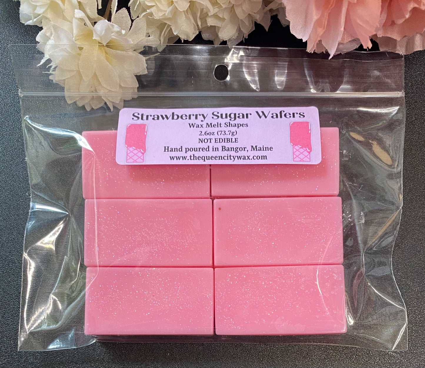 Strawberry Sugar Wafer scented wax melts | home fragrance